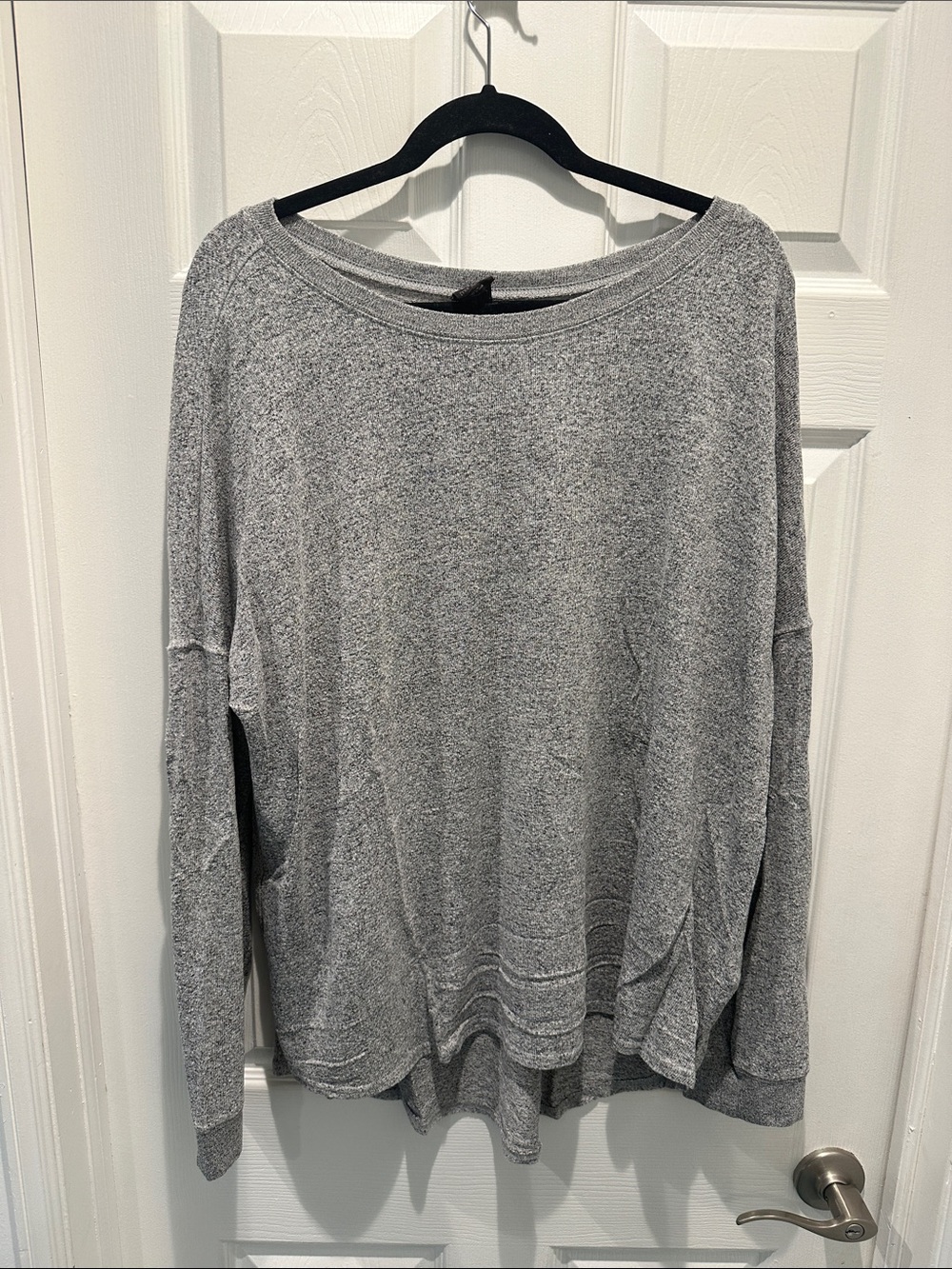 free press Heather Grey Relaxed Boatneck Pullover Size XL